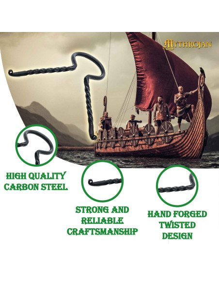 Suporte de chifre trançado de ferro...