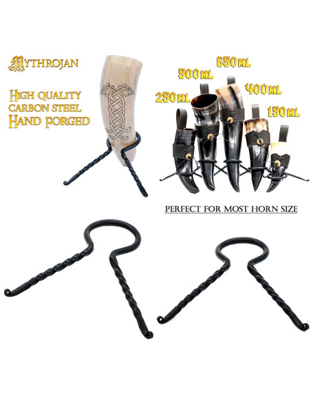 Suporte de chifre trançado de ferro...