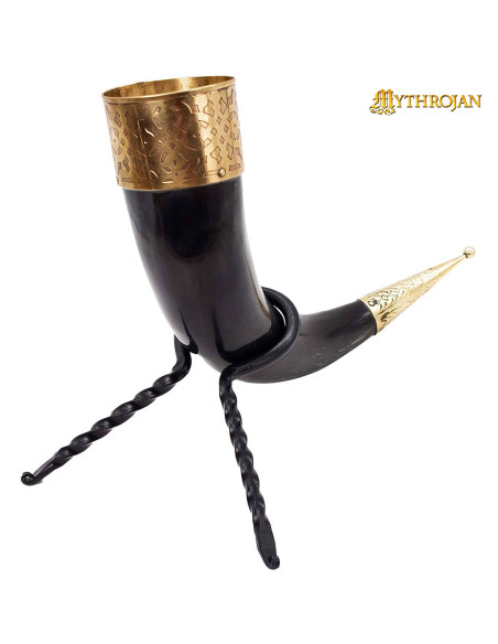 Suporte de chifre trançado de ferro...