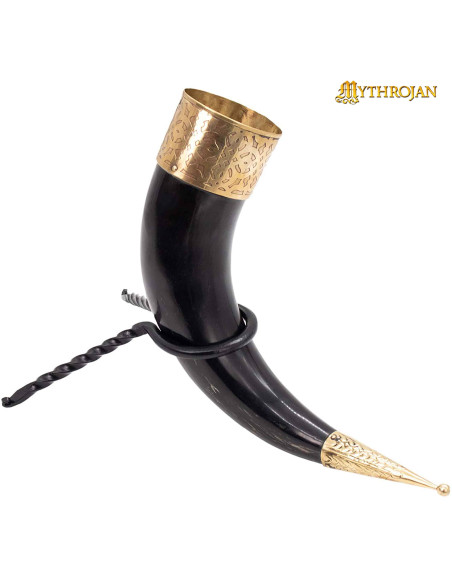 Suporte de chifre trançado de ferro...