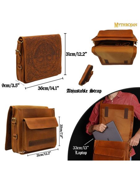 Bolsa de ombro medieval com design de...