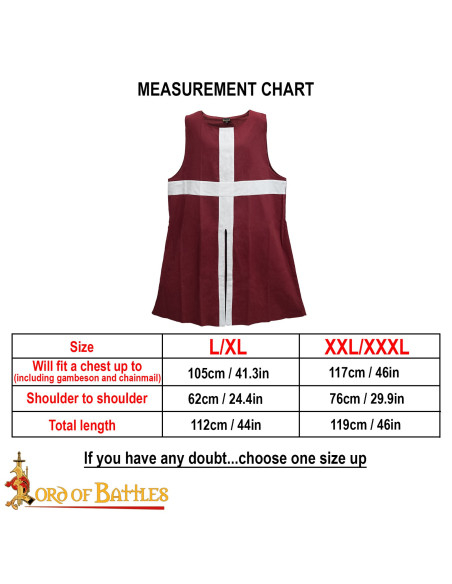 Tabardo medieval de algodão modelo...