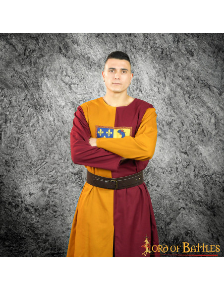 Tabardo de escudo heráldico medieval...