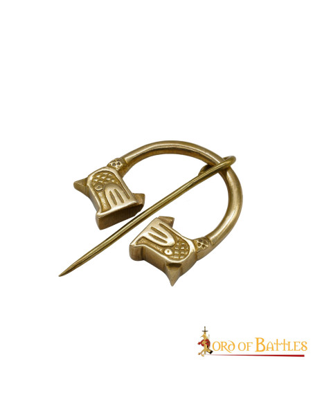 Design de lobo fíbula de latão Viking...