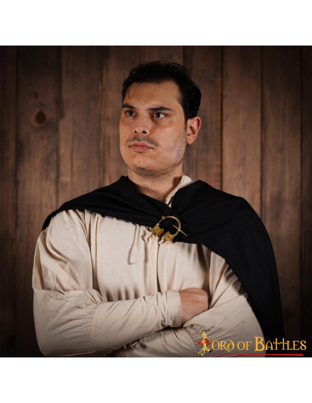 Design de lobo fíbula de latão Viking...