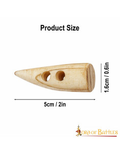 Pacote de 5 fechos de chifre autênticos para bolsas 2