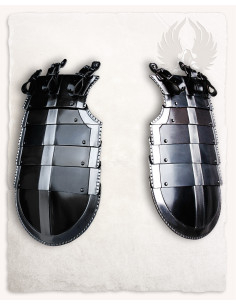 Escarcelas medievais modelo Kaspar, aço enegrecido