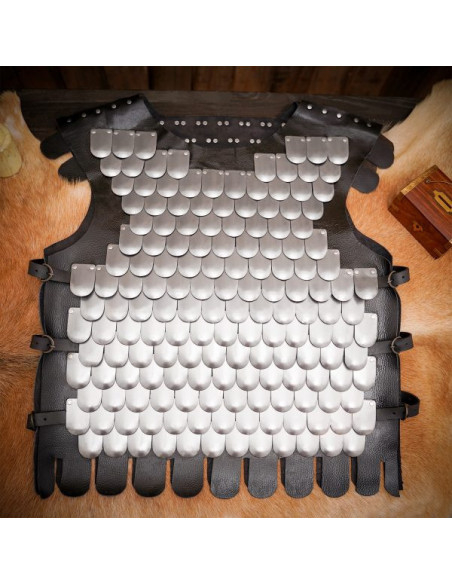 Peitoral de escamas de guerreiro...