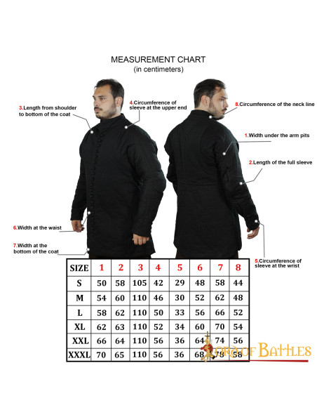 Gambeson medieval acolchoado tipo 6...