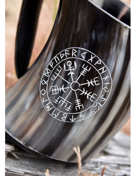 Caneca de cerveja Viking vegvísir...