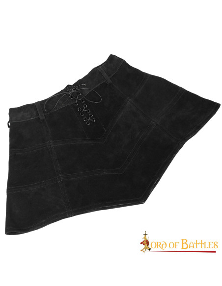 Saia gótica de couro de camurça com...