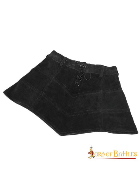 Saia gótica de couro de camurça com...