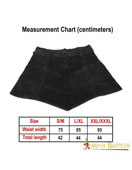 Saia gótica de couro de camurça com...