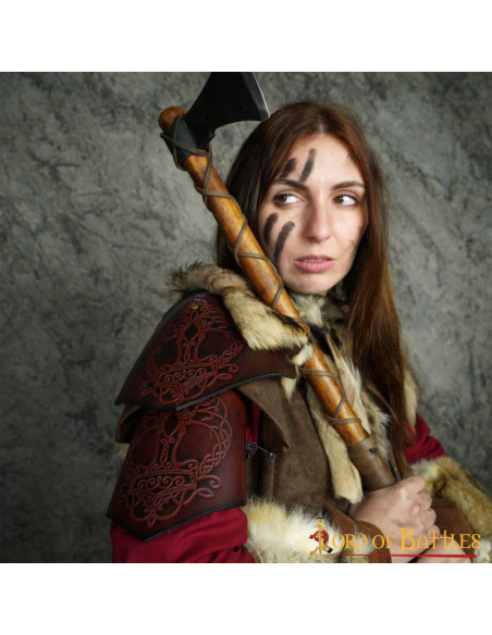 Ombreiras de couro Viking modelo...