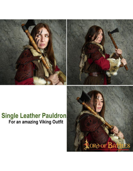 Ombreiras de couro Viking modelo...