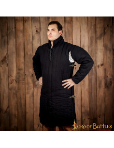 Gambeson medieval acolchoado tipo 3 com fivelas laterais