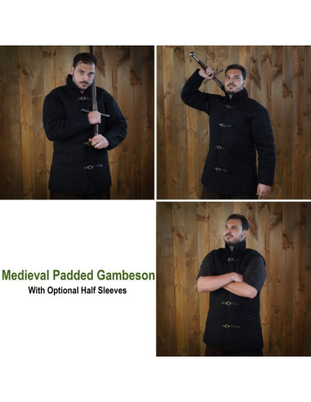 Gambeson medieval acolchoado tipo 1,...