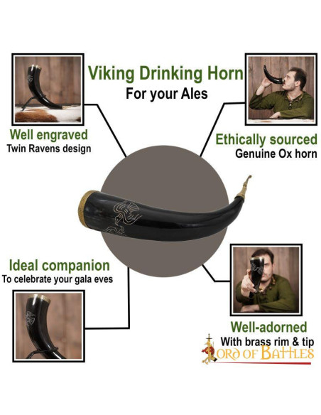 Modelo de chifre de bebida Viking...