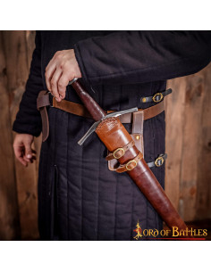 Pequeno baldric medieval para espada ou machado, mão direita 2