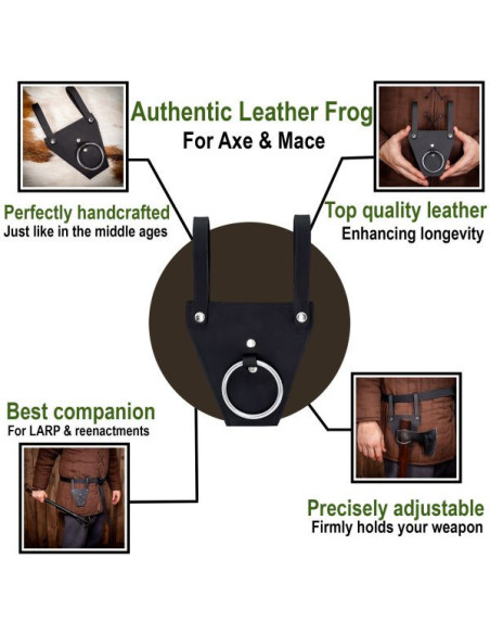 Baldric de anel preto para machados...