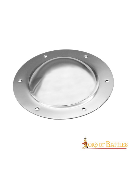 Umbo medieval de aço feito à mão para...