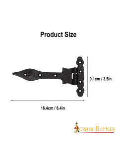 Dobradiça de porta vintage de ferro rústico 2