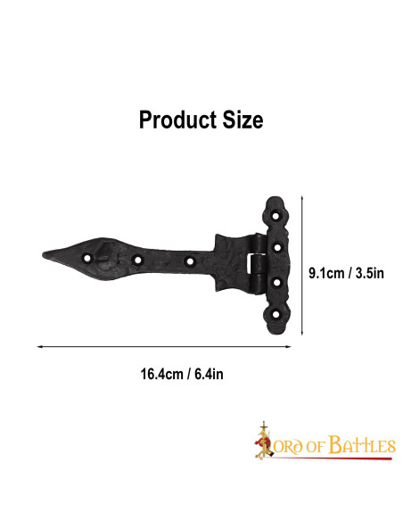 Dobradiça de porta vintage de ferro...