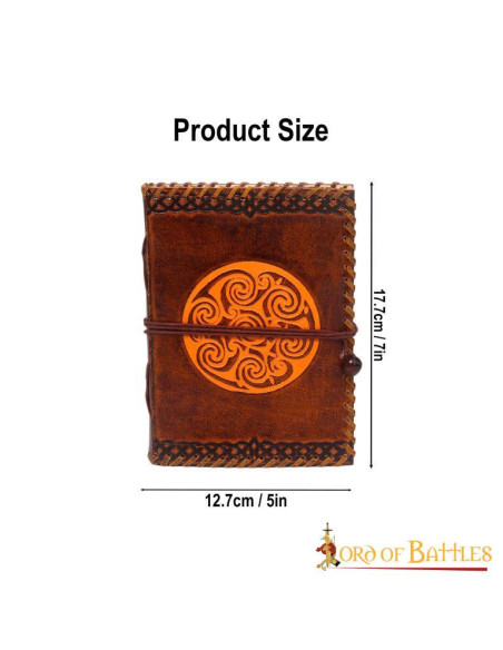 Diário medieval com nó celta em...