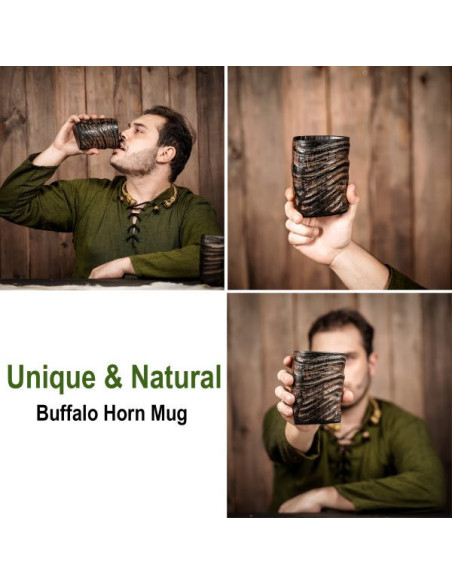 Conjunto de 2 copos de chifre Viking