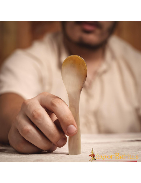 Conjunto de 4 colheres de chifre reais