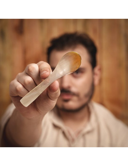 Conjunto de 4 colheres de chifre reais