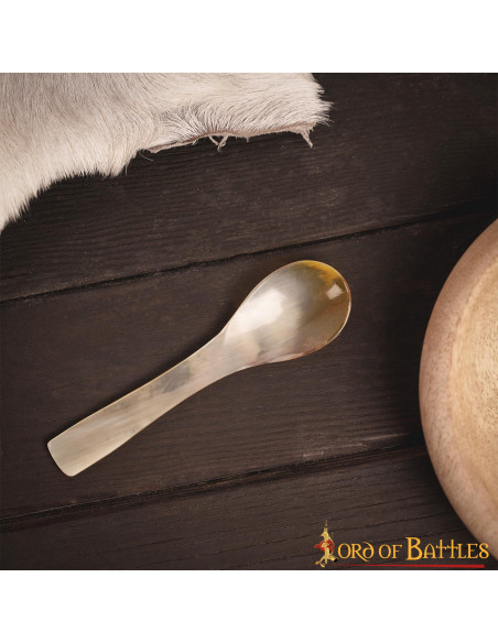 Conjunto de 4 colheres de chifre reais