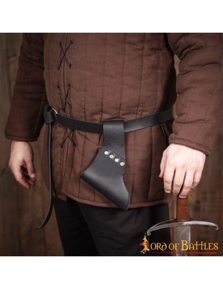 Baldric em couro para espadas e machados