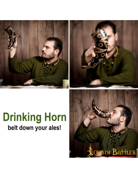 Chifre Viking decorado pronto para...