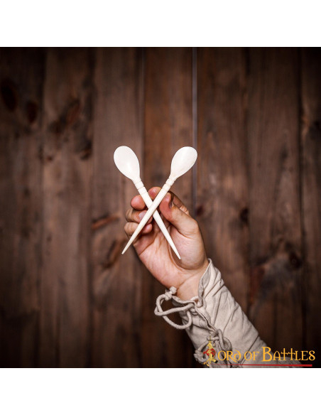 Conjunto de 2 colheres de osso...