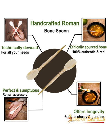 Conjunto de 2 colheres de osso...