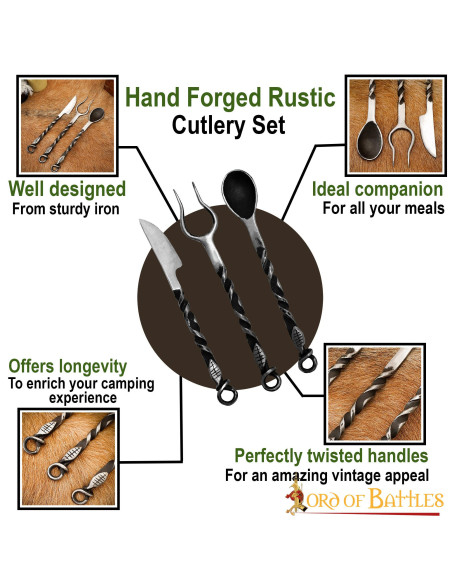 Conjunto de talheres medievais,...