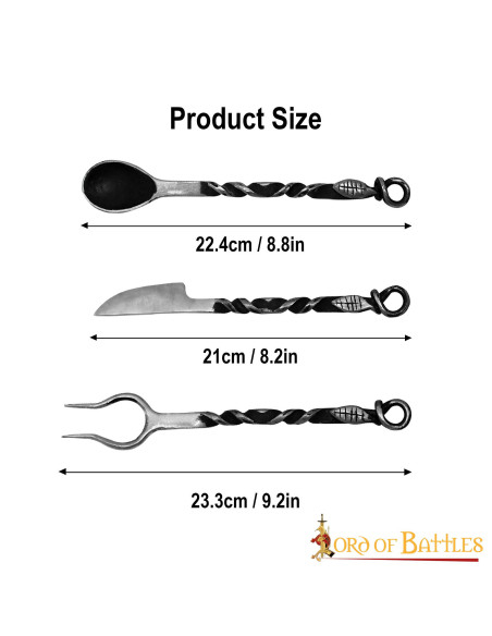 Conjunto de talheres medievais,...