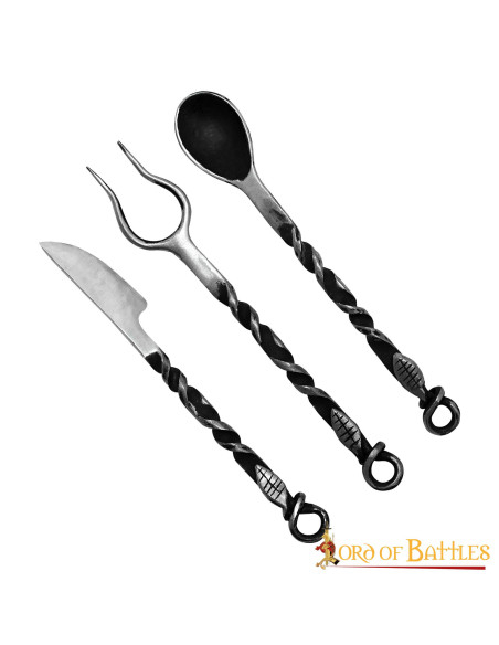 Conjunto de talheres medievais,...