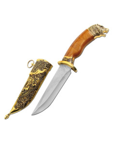 Adaga com bainha cão decorada