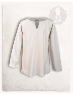 Camisa medieval fechada modelo Rurik, creme