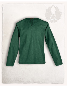 Camisa medieval fechada modelo Rurik, verde