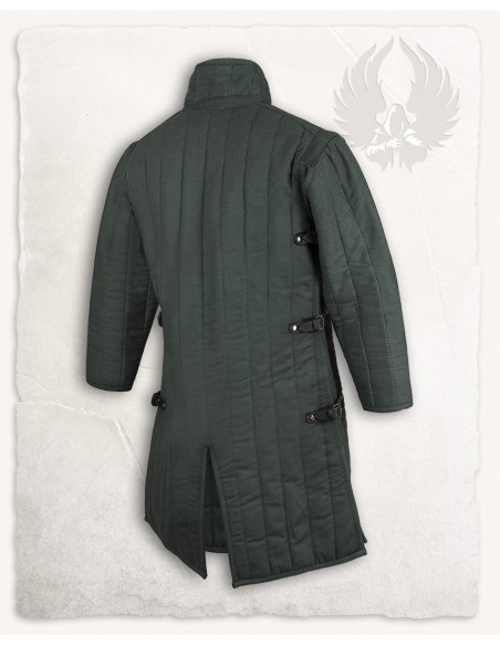 Gambeson medieval modelo Burkhard, verde