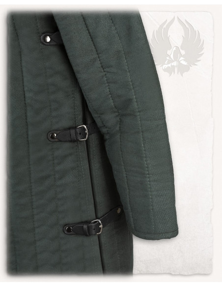 Gambeson medieval modelo Burkhard, verde