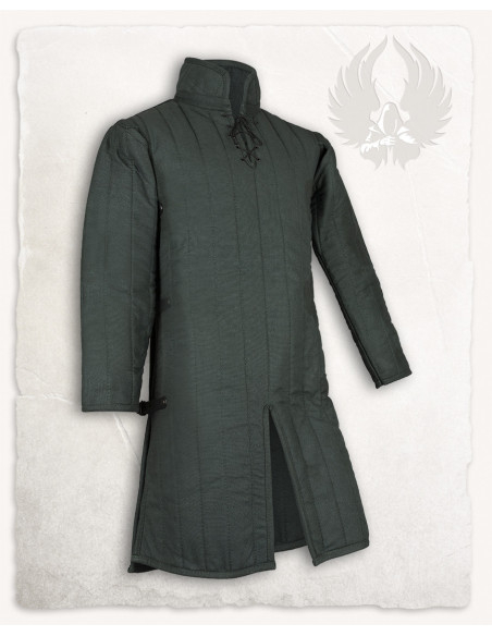 Gambeson medieval modelo Burkhard, verde