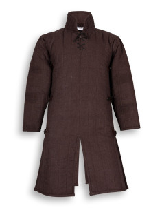 Gambeson medieval modelo Burkhard, marrom