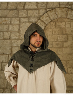 Modelo Gugel Folke em camurça medieval, verde