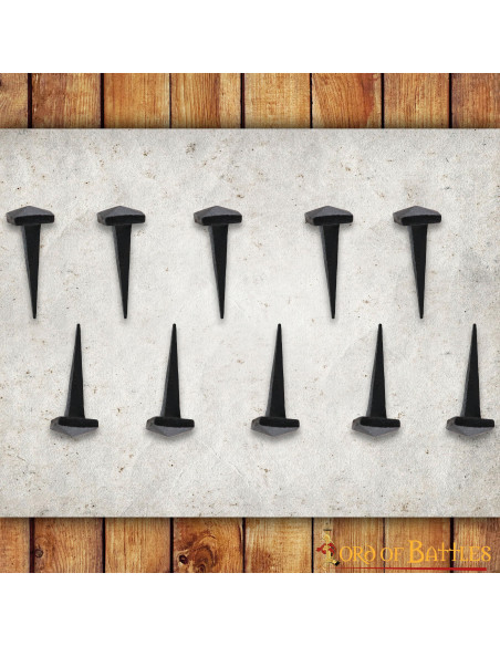 Conjunto de 10 pregos de ferro...