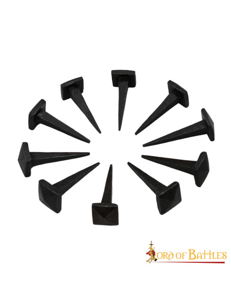 Conjunto de 10 pregos de ferro...