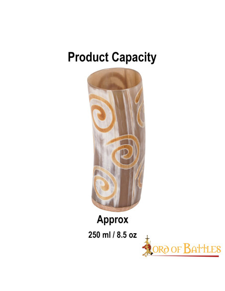 Navio viking em chifre de boi